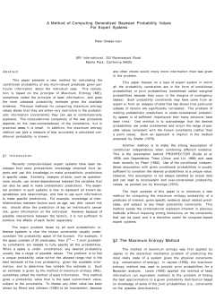 A Method of Computing Generalized Bayesian Probability Values