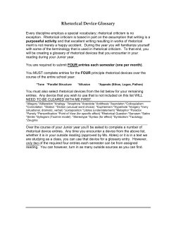 Rhetorical Device Glossary