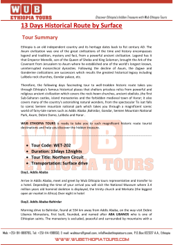 13 Days Historical Route by Surface Tour Summary