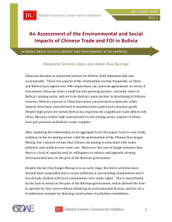 An Assessment of the Environmental and Social Impacts of Chinese