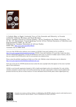 A Catholic Mass in Kigali: Contested Views of the Genocide and