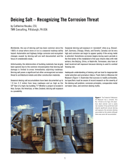 Deicing Salt &ndash; Recognizing The Corrosion Threat