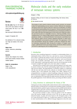Molecular clocks and the early evolution of metazoan nervous systems