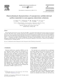 Electrochemical characteristics of nanoporous carbide