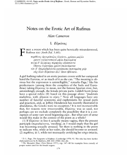 Notes on the Erotic Art of Rufinus