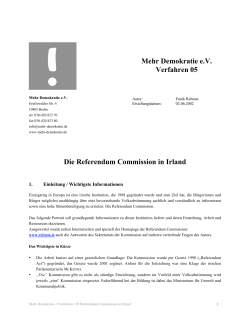 Demokratie eV Verfahren 05 Die Referendum Commission in Irland