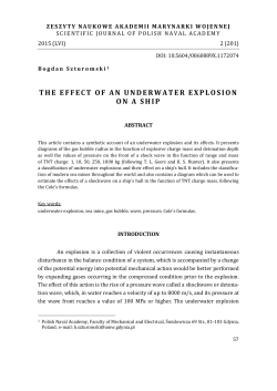 the effect of an underwater explosion on a ship