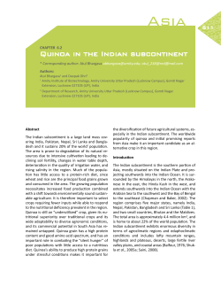 The Indian subcontinent - Food and Agriculture Organization of the
