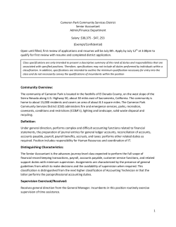 Community Overview: Definition: Distinguishing Characteristics