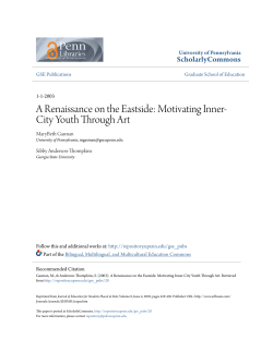 A Renaissance on the Eastside: Motivating