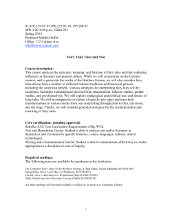 Fairy Tales Then and Now(syllabus 2014)
