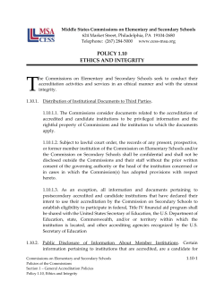 Ethics and Integrity - MSA-CESS