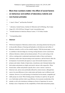 More than numbers matter the effect 1 of social factors