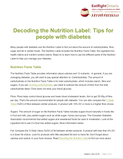 Decoding the Nutrition Label: Tips for people with