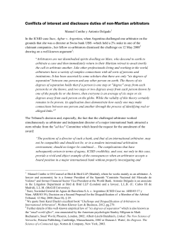 Conflicts of interest and disclosure duties of non