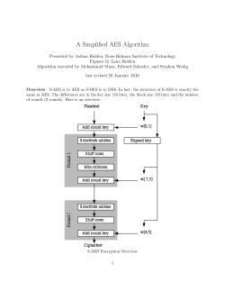 A Simplified AES Algorithm - Rose