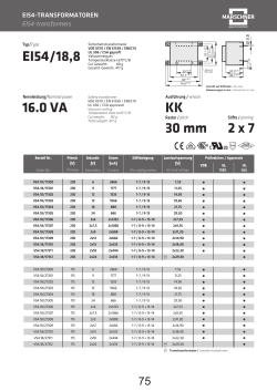 EI54/18,8 16.0 VA KK 30 mm 2 x 7