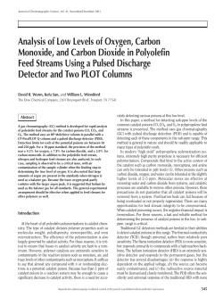 Analysis of Low Levels of Oxygen, Carbon Monoxide, and Carbon