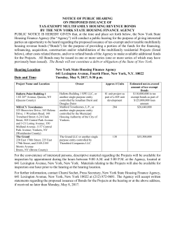 Notice of Public Hearing on Proposed Issuance of Tax