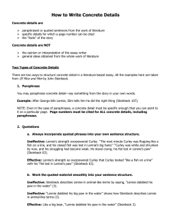 How to Write Concrete Details