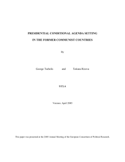 Presidential Conditional Agenda Setting in the Former Communist