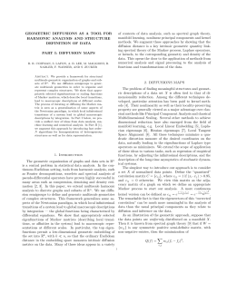 GEOMETRIC DIFFUSIONS AS A TOOL FOR HARMONIC ANALYSIS