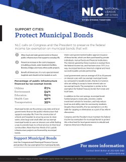 Protect Municipal Bonds - National League of Cities