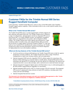 Frequently Asked Questions - Nomad 900 Series