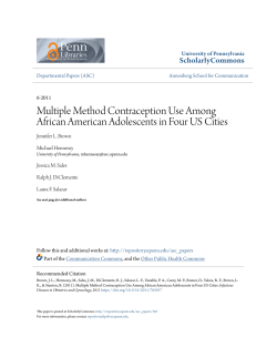 Multiple Method Contraception Use Among African American