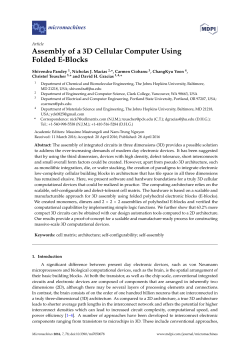 Assembly of a 3D Cellular Computer Using Folded E-Blocks