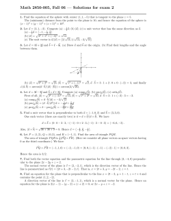 Math 2850-005, Fall 06 &mdash; Solutions for exam 2