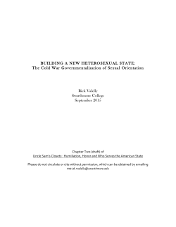Building A New Heterosexual State