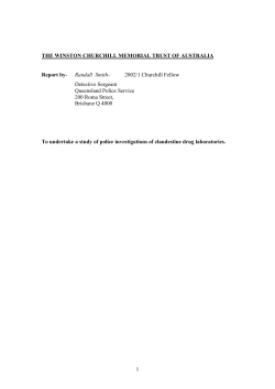 THE WINSTON CHURCHILL MEMORIAL TRUST OF AUSTRALIA