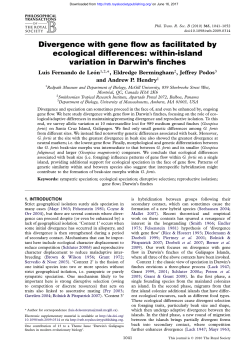 Divergence with gene flow as facilitated by ecological differences