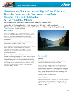 RP and HILC QTRAP identification of compounds in