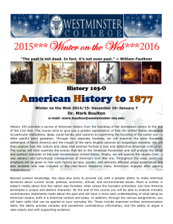 HIS 103 O History of US to 1877