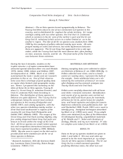 2nd Owl Symposium Comparative Food Niche Analysis of Strix Owls