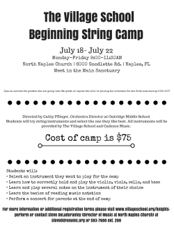 The Village School Beginning String Camp