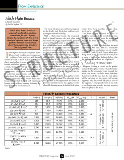 Flitch Plate Beams - STRUCTURE magazine