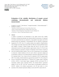 Estimation of the volatility distribution of organic aerosol combining