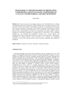 neologisms at the boundaries of prefixation, composition