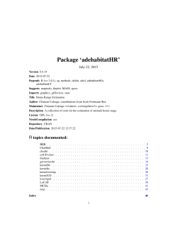 Package `adehabitatHR`