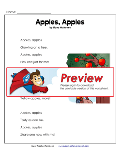 Apples, Apples - Super Teacher Worksheets