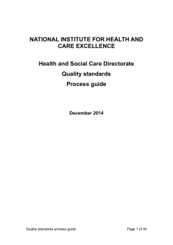 1 The NICE Quality Standards Programme