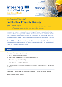 BioBase4SME Intellectual Property Strategy