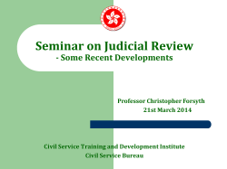 Seminar on Judicial Review