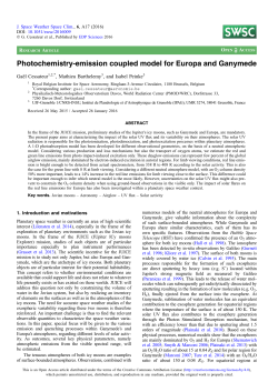 - Journal of Space Weather and Space Climate