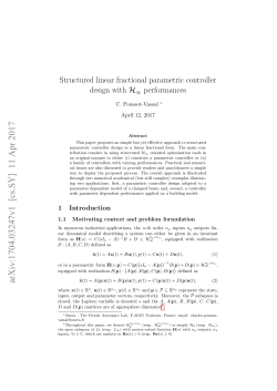Structured linear fractional parametric controller design with
