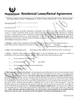 / / - - / / - - The Tenants listed above, hereinafter collectively or