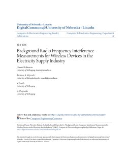 Background Radio Frequency Interference Measurements for